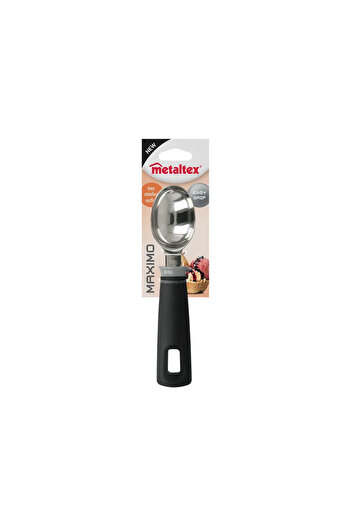Metaltex Maximo ice cream cup, stainless steel/PP/TPR, 22 cm, black/gray