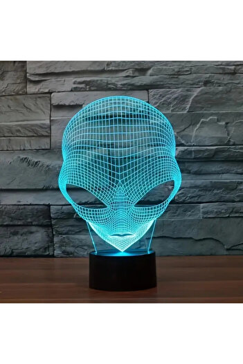 Choice 7-color An alien 3D nightlight, workbench room living room atmosphere light, holiday birthday creati