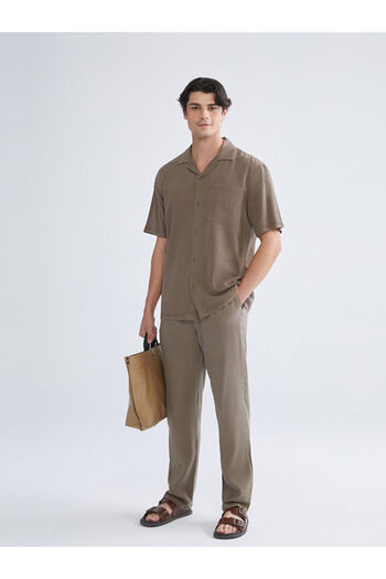 LC Waikiki Brown Comfortable Fit Gabardine Men's Trousers