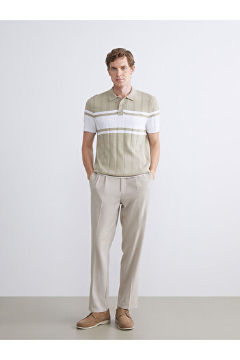 LC Waikiki Create Your Style from Uzg Store |   Polo Neck Short Sleeve Striped Men's Knitwear Sweater