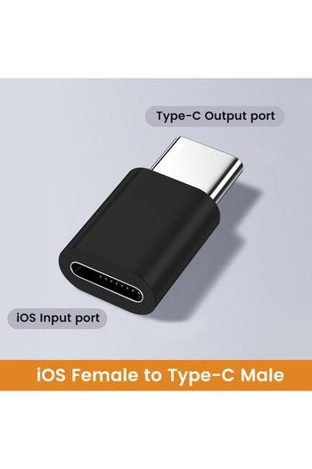 Choice black iOS to type c Elough USB C To Lightning Adapter Lightning Female to Type C Male Converter High