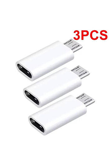 Choice 3Pcs White 10-1Pcs Micro USB Female To Type C Male Adapter OTG Converter Micro-B To USB-C Connector