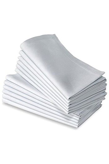 Choice white 12pcs 100% COTTON RESTAURANT DINNER CLOTH LINEN WHITE 50x50cm PREMIUM HOTEL NAPKINS