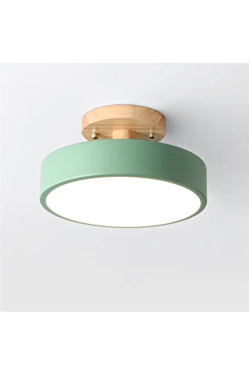 Choice changeable green 18cm Nordic Entrance Hallway Ceiling Lamps Balcony Wood Round Cloakroom Dining Room