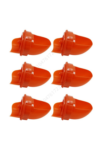 choice2 Orange Feeders 6Pcs Automatic Gravity Chicken Feeder Poultry Feeder DIY Rainproof Feeder Port Kit fo