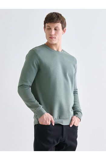 LC Waikiki Green Crew Neck Men's Sweatshirt