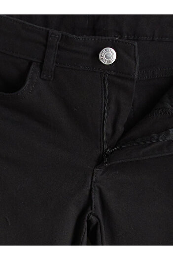 LC Waikiki Black Slim Fit Girl's Trousers