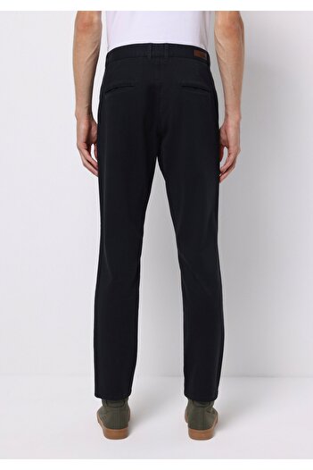 Colin's Slim Fit Mid Waist Straight Leg Men's Navy Blue Trousers