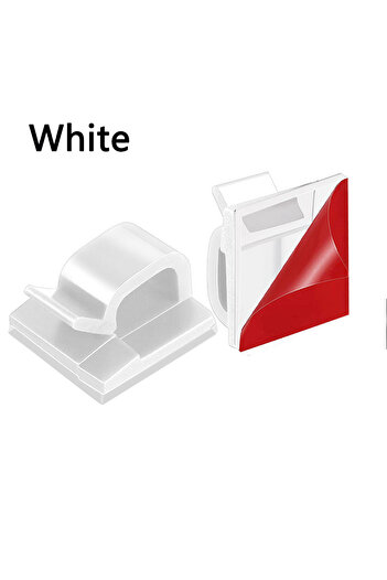 Choice 50PCS White 10/20/50PCS USB Cable Organizer Clips Wire Winder Holder Earphone Mouse Cord Clip Protec