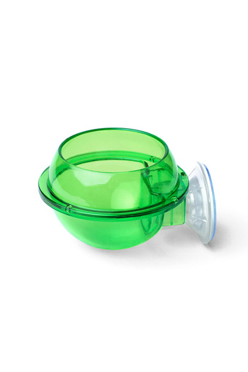 Choice 9.8x5.8cm light green Arboreal Reptile Live Anti-escape Sucker Feeder Chameleon Food Basin Wall Doub