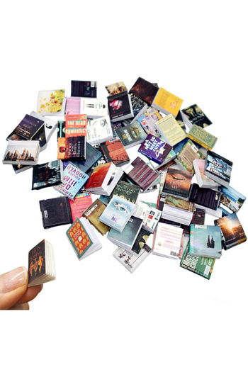 Choice 100Pcs 100Pcs Random Miniatures Dollhouse Classical Mini Flip Books Notebook Furniture Decoration Do