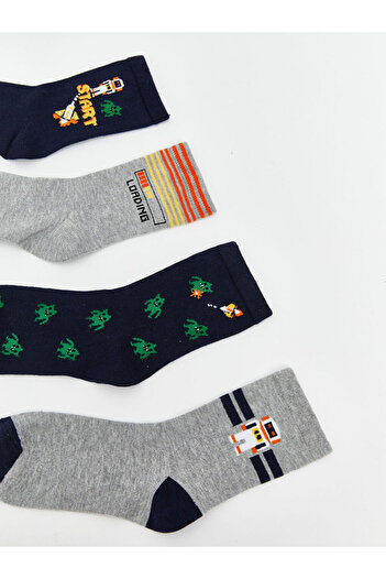 LC Waikiki Create Your Style with Uzg Store |   Patterned Boys' Sock Socks, Pack of 7