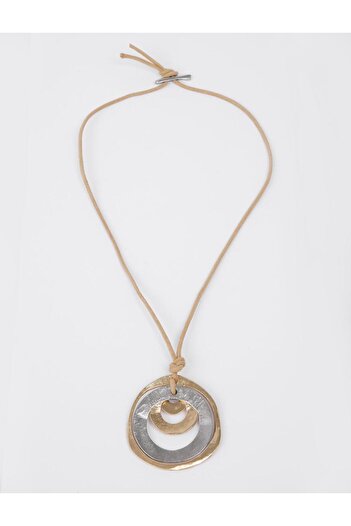 Jimmy Key Gold Color Multi Round Figured Long Necklace