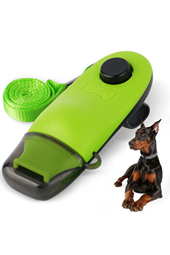 Choice green Dog Training Clicker Whistle 2 in 1 Dust Cover Training Pet Dog Recall for Bark Control Behavi
