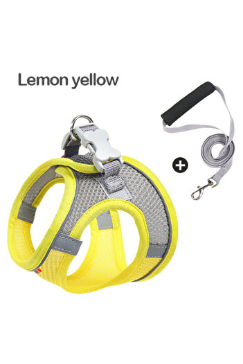 Choice M WHITE MADDEN Dog Harness Vest Chest Rope Set For Cat Reflective Breathable Adjustable Pet Harness