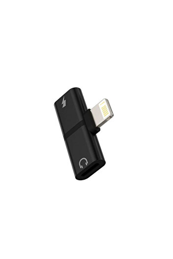 Choice محول Lightning مزدوج إلى مقبس صوت وشاحن 2 في 1 باللون الأسود - صوت عالي الدقة وشحن لجهاز iPhone 14/