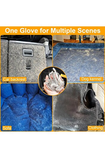 Choice black Double-Sided Pet Grooming Gloves, Cat Grooming Gloves, Pet Grooming Gloves for Dogs Bathing, V
