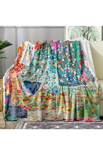 Choice 39nX28in-100x70cm Heart Print Blanket Flannel Blanke Bed Sofa Travel Camping Super Soft Cozy Plush B