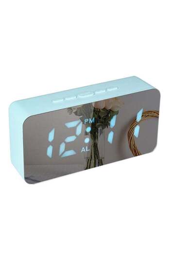 fun zone Generic Digital Colorful LED Mirror Alarm Clock Blue