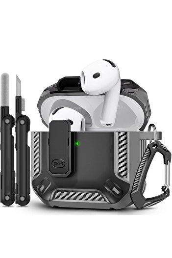 Choice For 2024 AirPods 4 With Pen for AirPods 4 3 2 1 Pro2 2nd Case with Keychain Security Lock Cover for