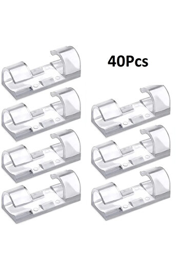 Choice Clip Clear 40Pcs 20/40PCS Cable Organizer Clips Cable Management Wire Manager Cord Holder USB Chargi