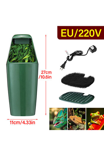 Choice M light green 11X27cm ABS Automatic Reptile Water Drinking Filter Feeding Drinkers Tools Drinking Wa
