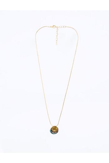 Jimmy Key Green Round Figured Colorful Adjustable Necklace