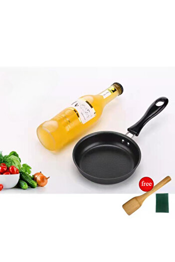 Choice black Mini Non-Stick Skillet with Cast Iron Handle Egg Frying Pan Suitable for Induction Cookers Gas