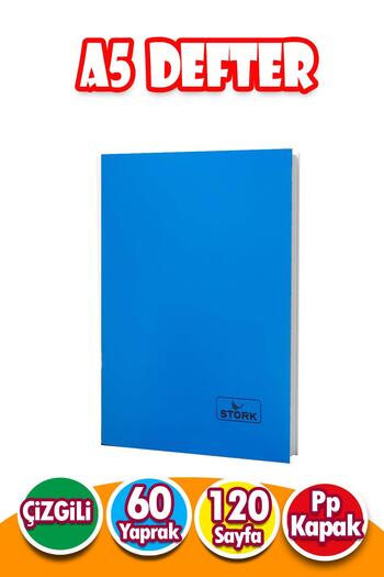 Harika Kitap Pp Cover Wirebound Notebook 60 Sheets |   A5. |   Striped Notebook Small Size