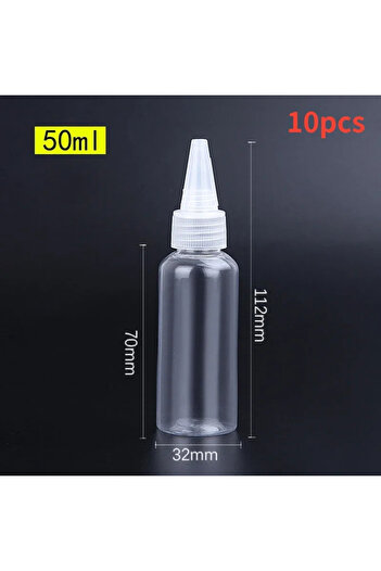 Choice 50ml-10Pcs 5/10/30/50/60/100/120ml Empty Dropper Bottle Transparent Plastic Refillable Nozzle Droppe