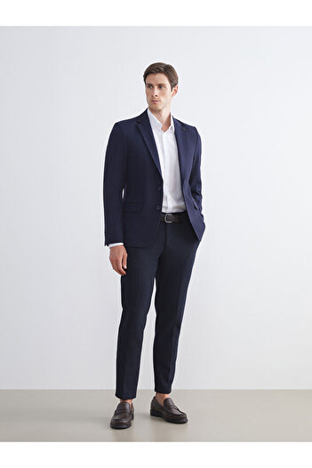 LC Waikiki Navy Blue Slim Fit Men's Blazer Jacket