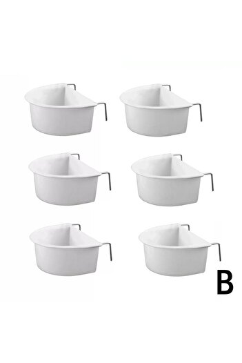 Choice1 6pcs 1/6pcs Bird Food Feeding Dish Easy to Install Bird Cage Feeder Bowl for Budgie Parrot Parakeets