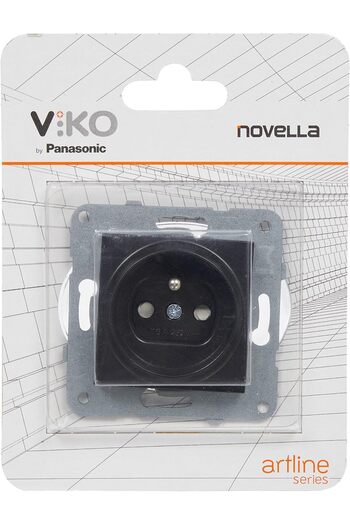 STOREMAX Polysight Novella Black Ups Plug Socket Anti-Shock Childproof. Mechanism+Button Cover Quick Connection
