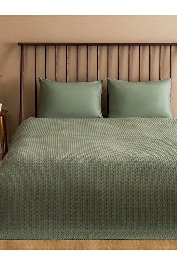 LC Waikiki Home Green Cotton Double Pique Set 200X220 cm