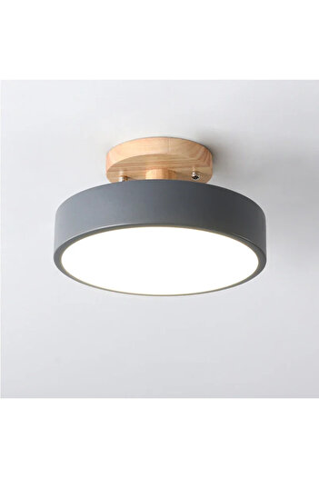 Choice Warm White grey 18cm Nordic Entrance Hallway Ceiling Lamps Balcony Wood Round Cloakroom Dining Room