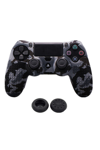 Choice 10 Silicone Camo Protective Skin Case For Sony PS4 DS4 Pro Slim Controller Thumb Grips Joystick Caps
