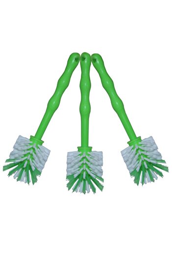 Choice One Size Green Pack Of 3 Bowl Pot Washing Tool Cleaning Scrubbing Brush Nylon Bristles Ideal For For
