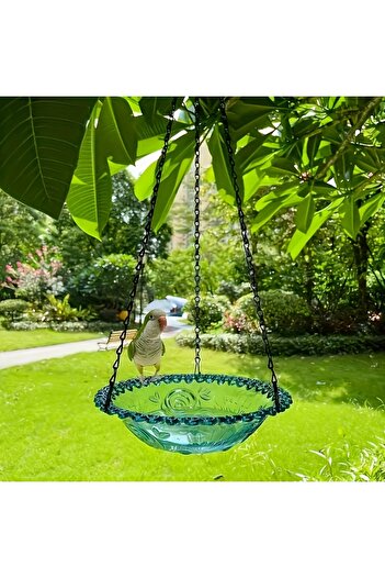 Choice1 Blue Hanging bird baths and feeders, outdoor bird food trays, bird food racks, garden decorative bir