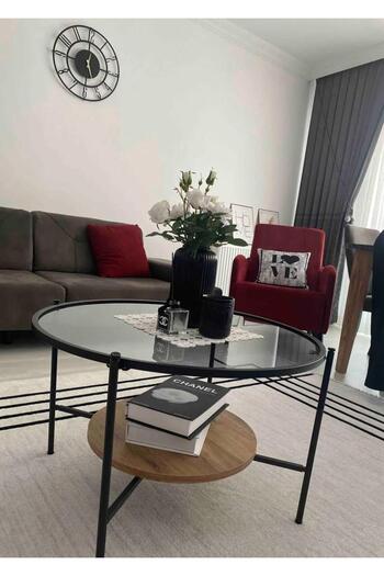 Desire Oslo Round Coffee Table – Modern Design with Nanotech MDF Top and Safety Glass