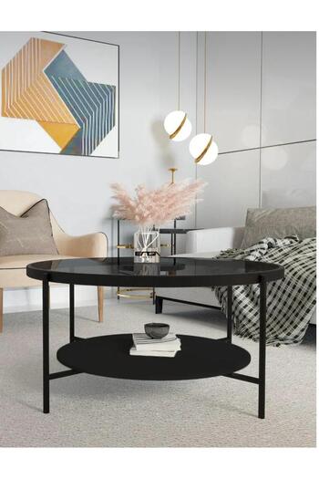 Desire Oslo Round Coffee Table – Modern Design with Nanotech MDF Top and Safety Glass