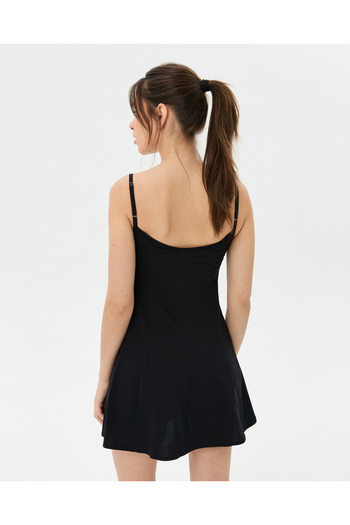Ayma Active Women's Black Jumpsuit Sport Dress - Organic Cotton, Ecovero ™   Viscous, Adjustable