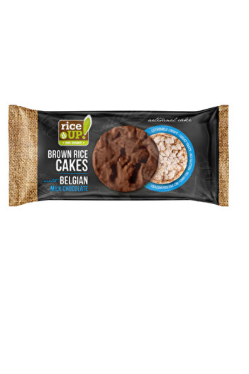 Rice Up Whole Grain Rice Cakes With Milk Belgian Chocolate 90g x 6 Pcs