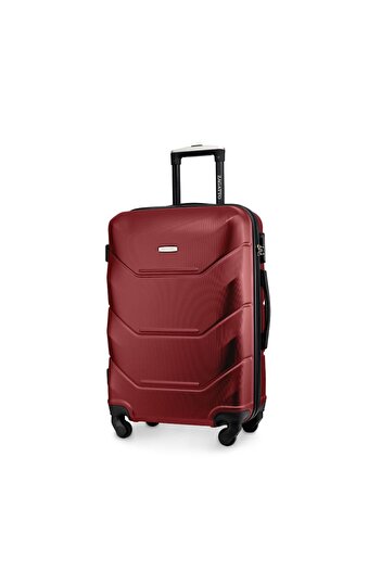 zagatto Troler mediu, Rosu, 65x42x26cm, Bagaj cala, 60L, Troller, Cifru, 4 roti 360, Valiza ABS, ZG504B