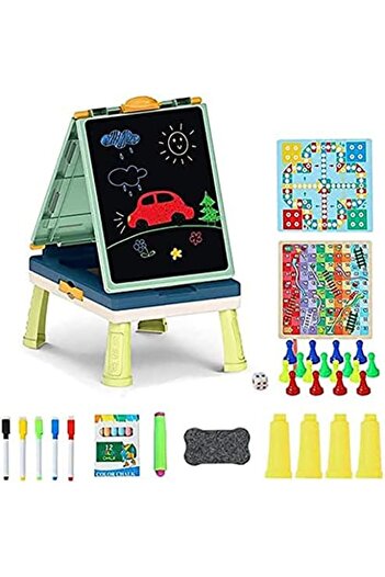 Generic Toyland 2-in-1 Multipurpose Double-Sided Drawing Board for Talented Artist with Board Game