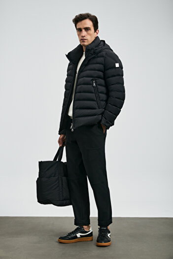 Lufian Gabriel Goose Feather Men's Coat Black