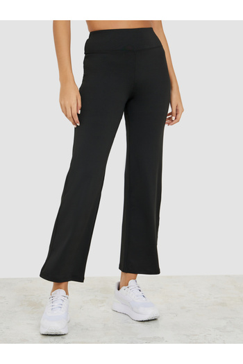 Styli High Rise Broad Waistband Straight Leg Pants