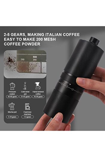 Generic Portable Hand Brewed Coffee Grinder with Adjustable Gears