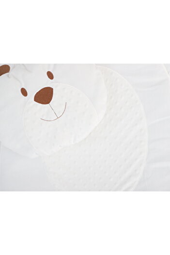 Bebitof My Baby Kumsal Bear-Shaped Diaper Changing Mat 54064 Ecru