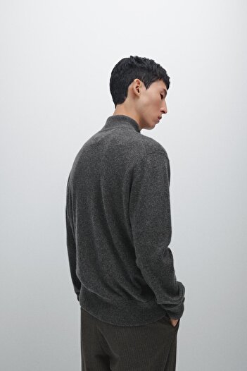 Massimo Dutti %100 kaşmir fermuarlı hırka