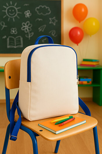 Pamusan Canvas Backpack Vip Saks Blue 25X32X10 cm